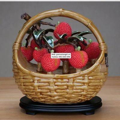 TƯỢNG SỨ THỦ CÔNG - GIỎ QUẢ VẢI